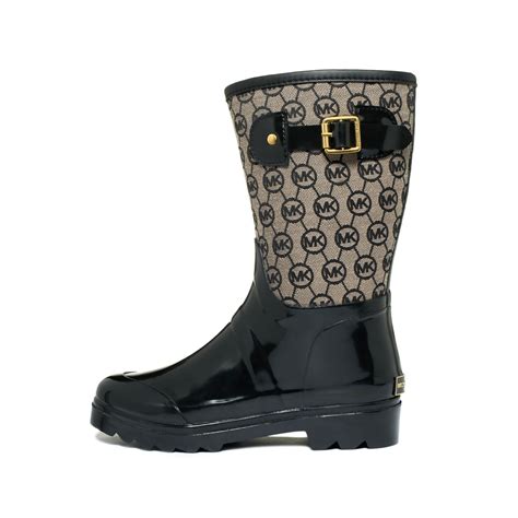 michael kors black ankle rain boots